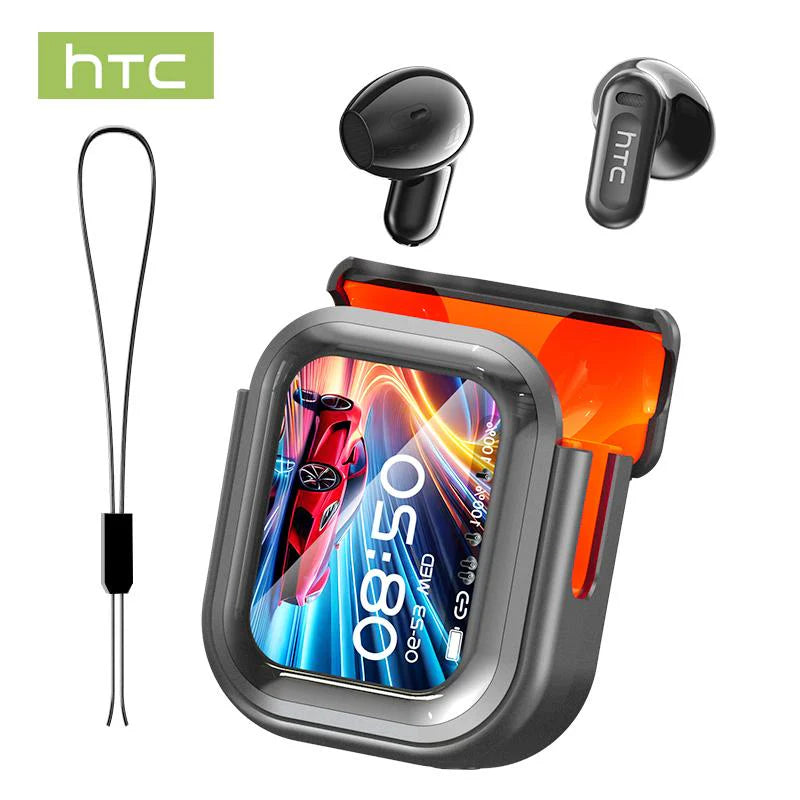 HTC NE20 Bluetooth 6.0 Earphones - LED Display High Fidelity Waterproof Wireless Earphones with Microphone for Office Sports Study Audio Calls 🎵 Free Shipping & Cash on Delivery 📊