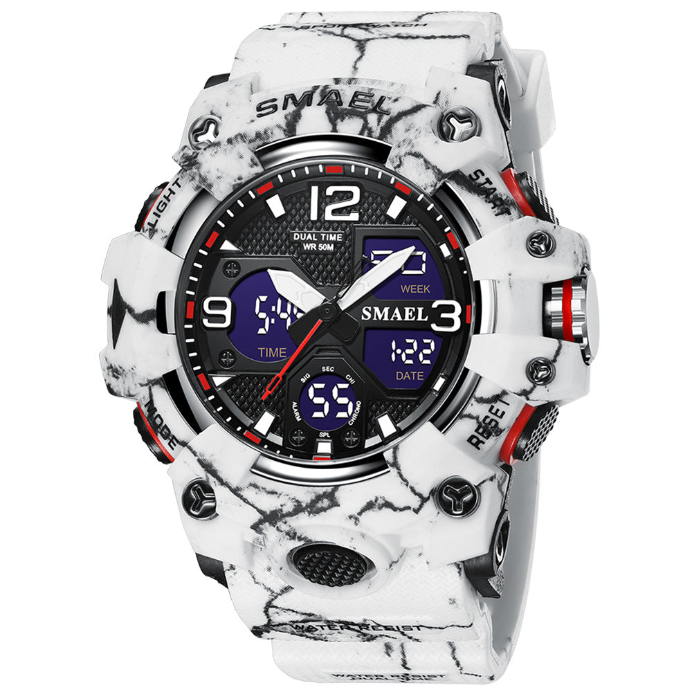 Men's Digital-Analog Quartz Watch with Date Display ¨C Fashion Sports, Waterproof, Luminous, Multifunctional