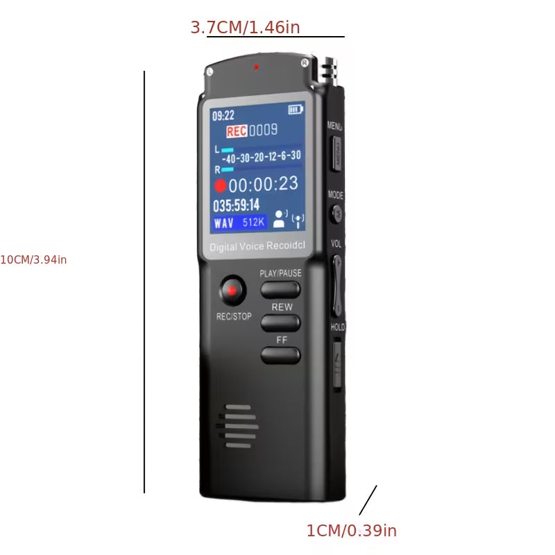 🎙️ Cash on Delivery 📟 Mini Recorder – Screen Display, External Playback, Voice-Controlled Recording, Long Battery Life – Portable for Meetings, Lectures & Interviews – Free Shipping