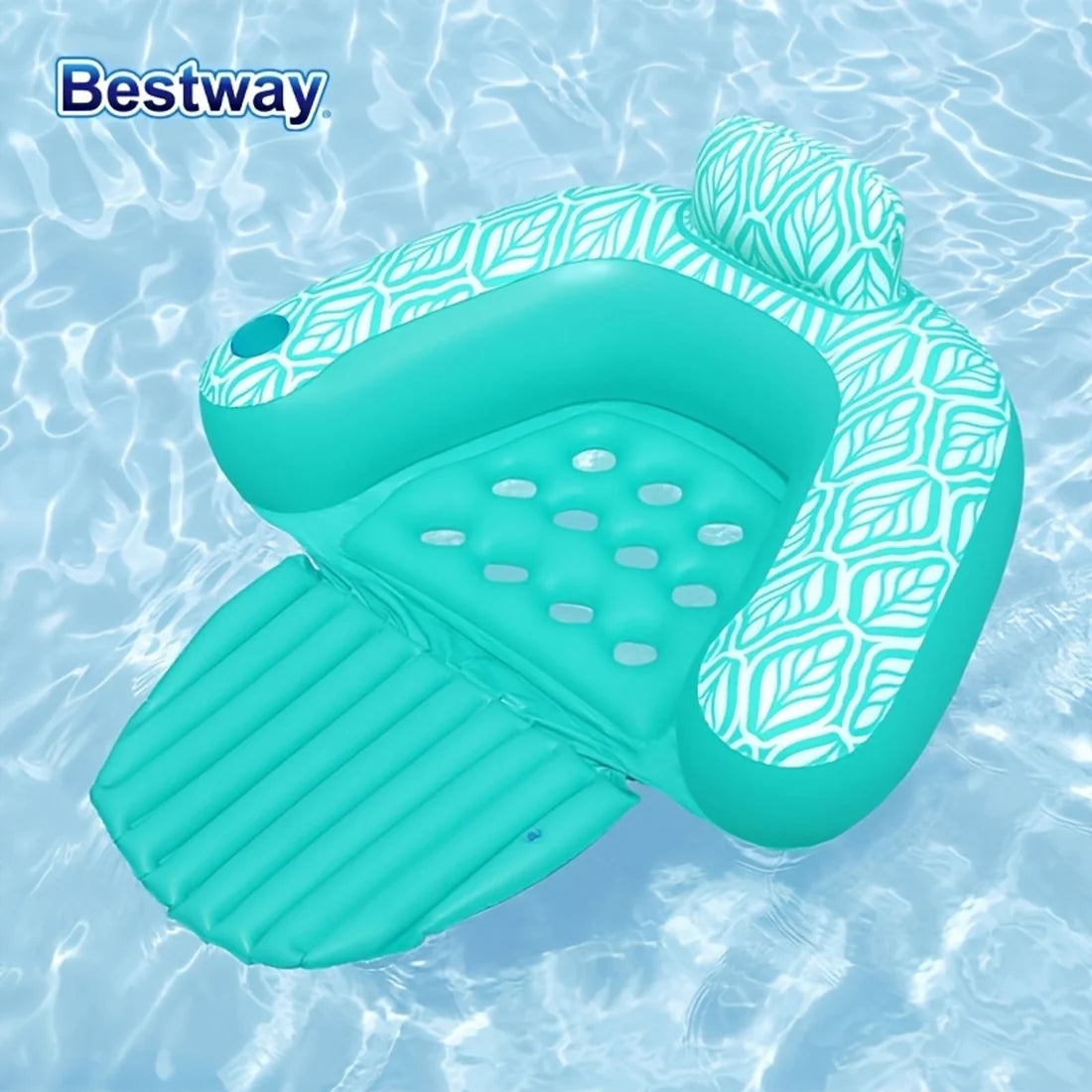 🏖️ Cash on Delivery 🍹 Portable Inflatable Pool Lounge Chair with Backrest & Cup Holder – Durable PVC for Summer Parties & Water Fun – Free Shipping