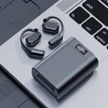 Bluetooth 5.4 Open Ear Hook Earphones – 360° Spatial Surround Sound Wireless Headphones, Smart Touch Control, Charging Box with Power Bank & LED Flashlight for Sports & Daily Use