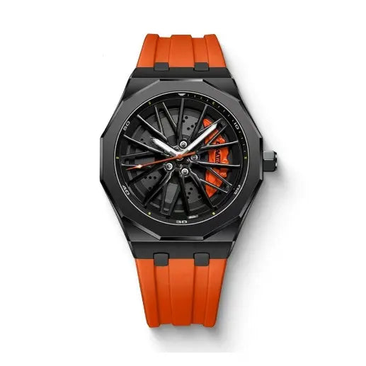 CHAXIGO New Brand Wheel Turning Quartz Watch – Creative Rotating Hub Design, 30M Waterproof, Luminous Display, Cross‑Border Fashion Trend