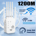 WiFi Extender 2026 with 6 Antennas, AC1200 Dual Band Booster, 12,000 sq.ft Coverage, Supports 100 Devices, Repeater & Ethernet Port, Wifi Range Extender, Wireless Repeater