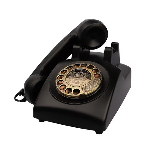 1960 Vintage Rotary Dial Telephone – Corded Landline Phone with Rotary Dial System, Low Voltage – Perfect for Home Office, Retro Business Desk Decor – Classic Design (No Modern Features)