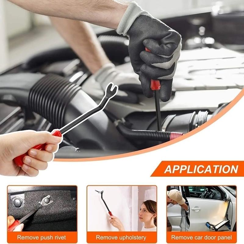 HE26 300pcs (3 Boxes × 100pcs) Universal Expansion Screw Clips Set for Automobiles Mudguard Leaf Plates Door Panel Clips C05 C20 C32 B01 D02 A16 Car Accessories with Free Pry Tool