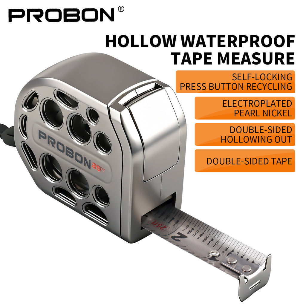 High-Quality Safety Brake Tape Measure – 7.5M Hollow Stainless Steel, Double-Sided Printing Metric & Imperial Scale, Anti-Drop Waterproof Wear-Resistant, Self-Locking