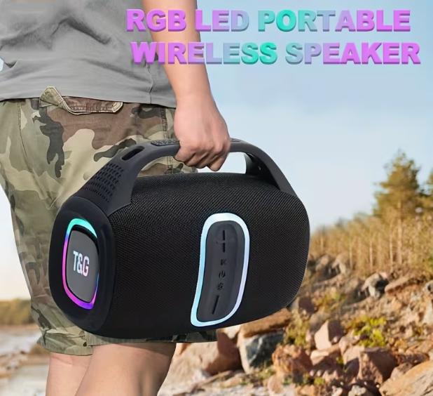 TG674 30W Portable Wireless Speaker with Handle – Subwoofer, IPX4 Waterproof, Dual Pairing, 3600mAh Battery, Booming Bass – Perfect for Outdoor & Parties