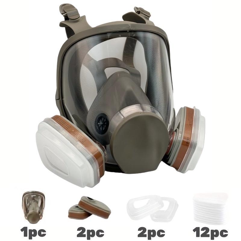 🛡️ Cash on Delivery 🏗️ Reusable Full Face Mask with Filter – 17-in-1 Dustproof & Gasproof Mask for Painting, Woodworking, Construction, Grinding, Chemical Work – Professional Safety Gear – Free Shipping