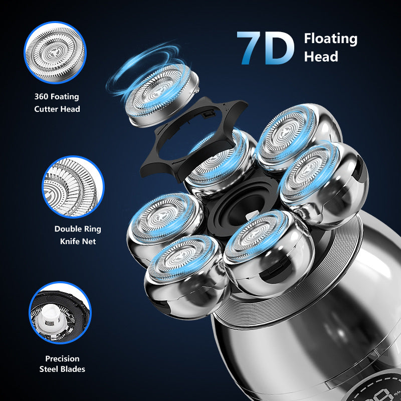 🪒 Cash on Delivery 🔋 Digital Display Electric Shaver Set – USB Rechargeable, Fully Washable, Multifunctional Razor for Men – Portable & Travel-Friendly – Free Shipping