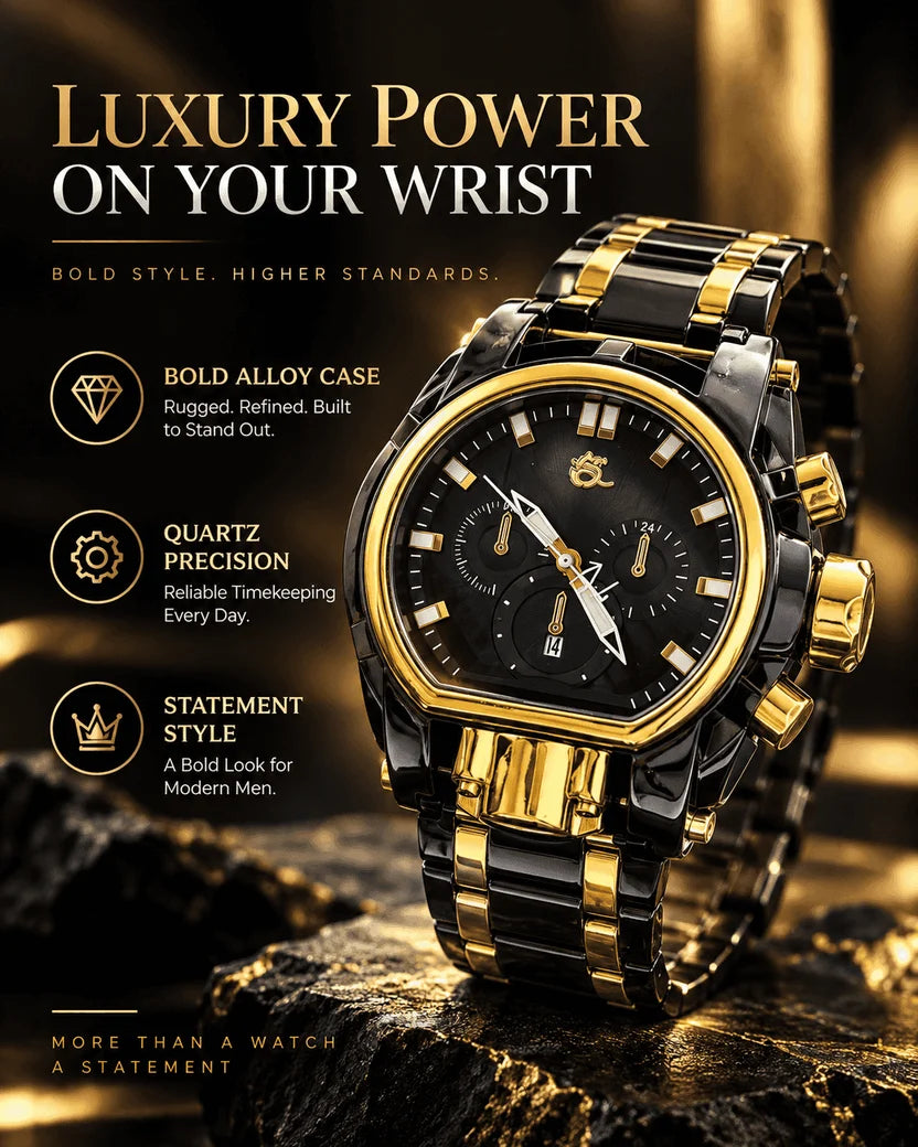 ⌚ Cash on Delivery 🎁 Men's Oversized Guide Ball Unique Shaped Punk Design Street Fashion Timepiece – Compass Bezel, Creative Shape, Quartz Movement – Stylish Gift Box – Perfect Gift – Free Shipping