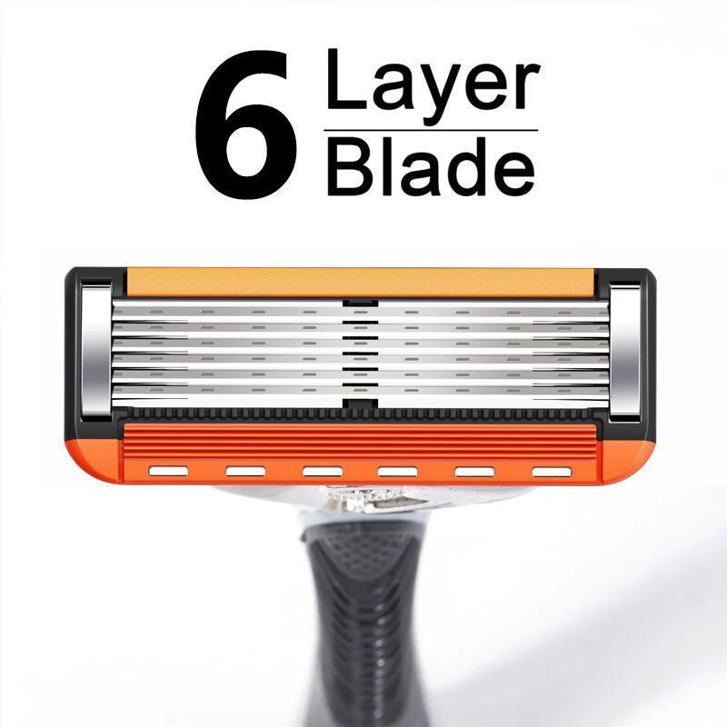 48-Piece Men's Razor Blade Replacement Set with Handle – Ultra Sharp Stainless Steel Blades for Smooth Shaving