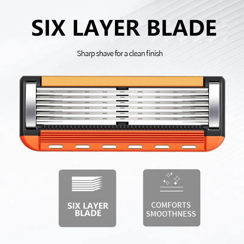 48-Piece Men's Razor Blade Replacement Set with Handle – Ultra Sharp Stainless Steel Blades for Smooth Shaving