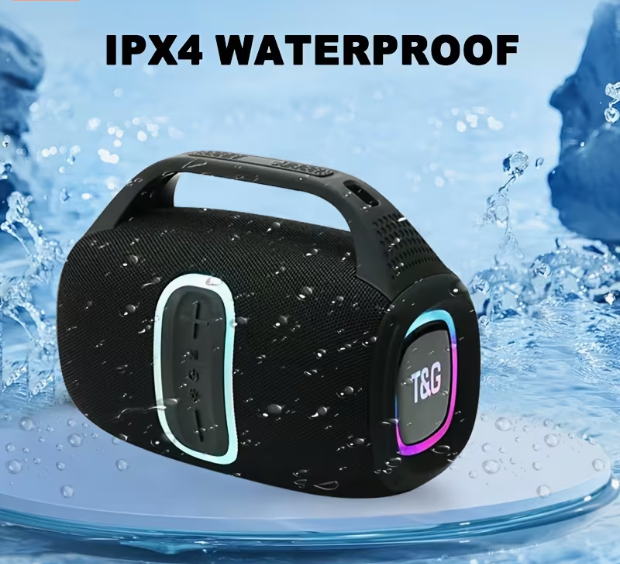TG674 30W Portable Wireless Speaker with Handle – Subwoofer, IPX4 Waterproof, Dual Pairing, 3600mAh Battery, Booming Bass – Perfect for Outdoor & Parties