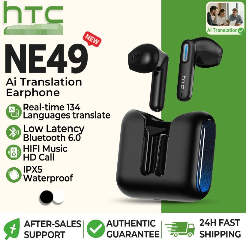 🎧 Cash on Delivery 🔥 HTC NE49 Wireless Earbuds – Bluetooth 6.0 Gaming Headsets, High Fidelity, IPX5 Waterproof, Suitable for Office, Sports, Study & Audio Calls, Built-in Microphone, TWS Earphones – Free Shipping