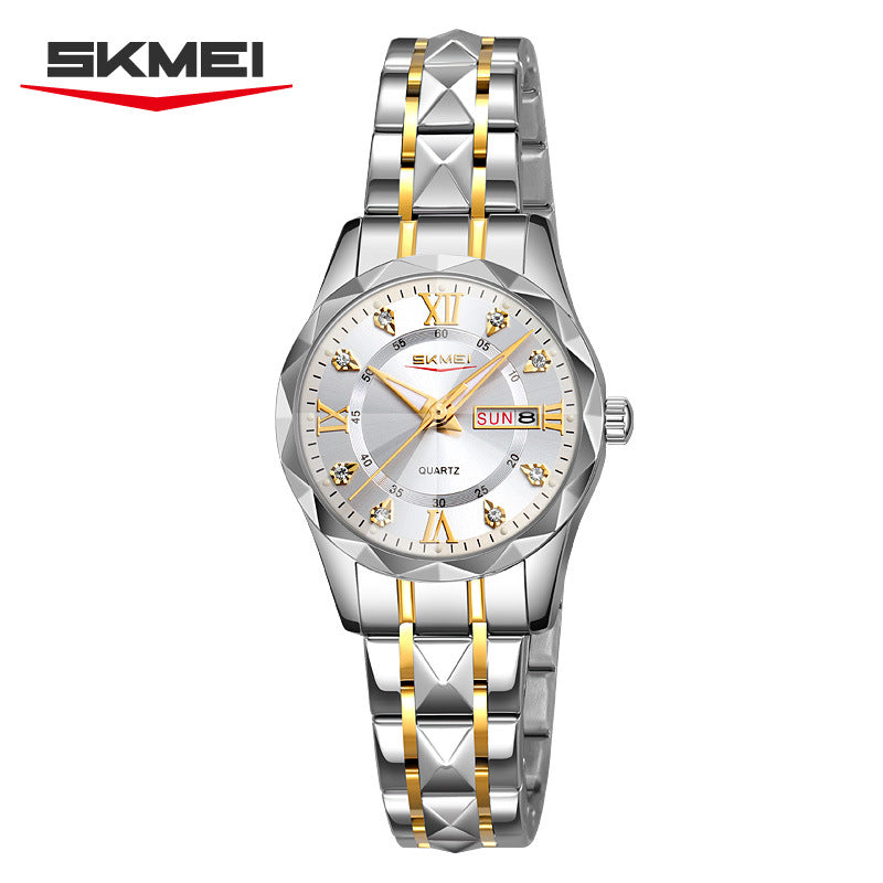 ⌚ Cash on Delivery 💑 SKMEI Fashion Couple Watch Set – Business Casual Waterproof Calendar Quartz Analog Wristwatch for Men & Women, Perfect for Office, Commute & Daily Wear – Gift Box Included – Free Shipping
