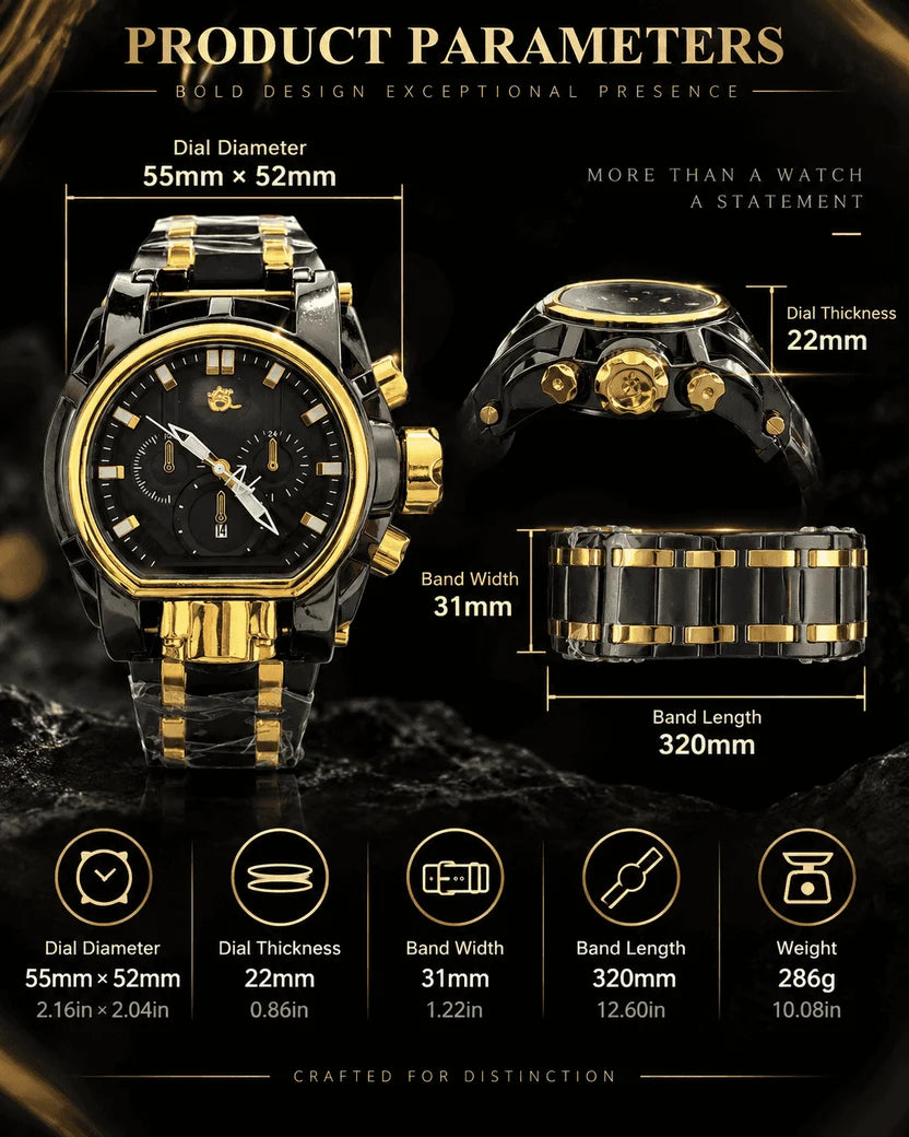 ⌚ Cash on Delivery 🎁 Men's Oversized Guide Ball Unique Shaped Punk Design Street Fashion Timepiece – Compass Bezel, Creative Shape, Quartz Movement – Stylish Gift Box – Perfect Gift – Free Shipping