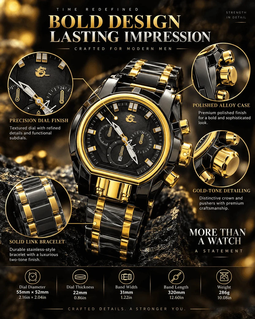 ⌚ Cash on Delivery 🎁 Men's Oversized Guide Ball Unique Shaped Punk Design Street Fashion Timepiece – Compass Bezel, Creative Shape, Quartz Movement – Stylish Gift Box – Perfect Gift – Free Shipping