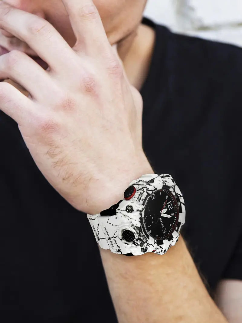 Men's Digital-Analog Quartz Watch with Date Display ¨C Fashion Sports, Waterproof, Luminous, Multifunctional