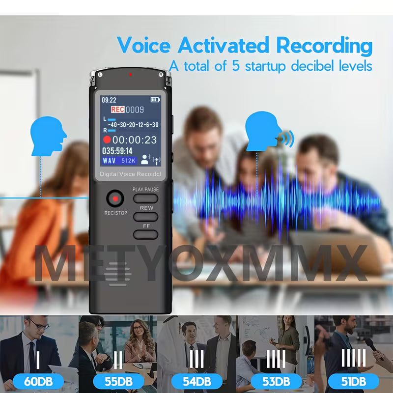 🎙️ Cash on Delivery 📟 Mini Recorder – Screen Display, External Playback, Voice-Controlled Recording, Long Battery Life – Portable for Meetings, Lectures & Interviews – Free Shipping