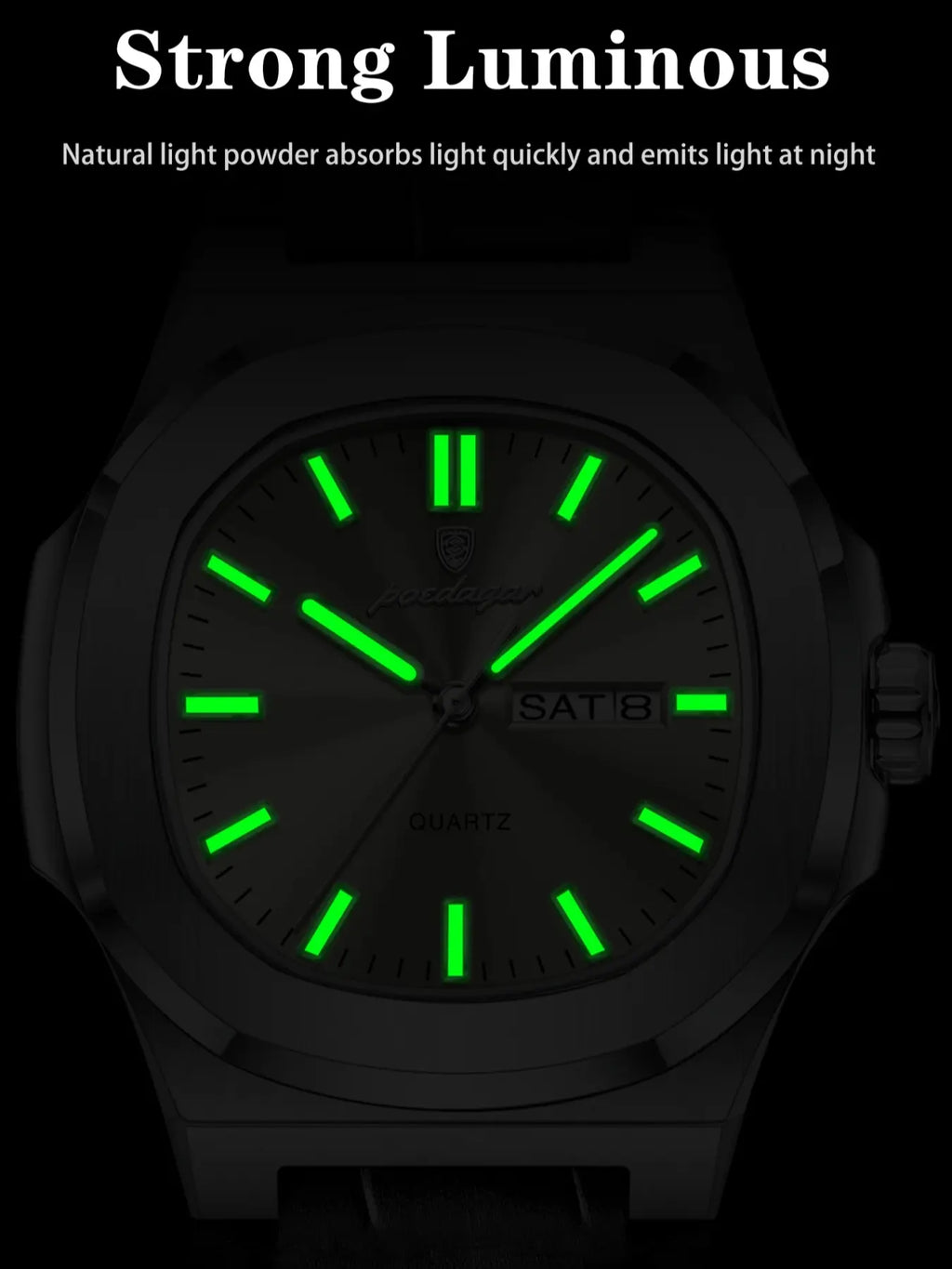 ⌚ Cash on Delivery 🏃 Men's Quartz Analog Wristwatch – Water Resistant, Date & Day Display, PU Leather Band – Sporty Fashion Timepiece – Free Shipping