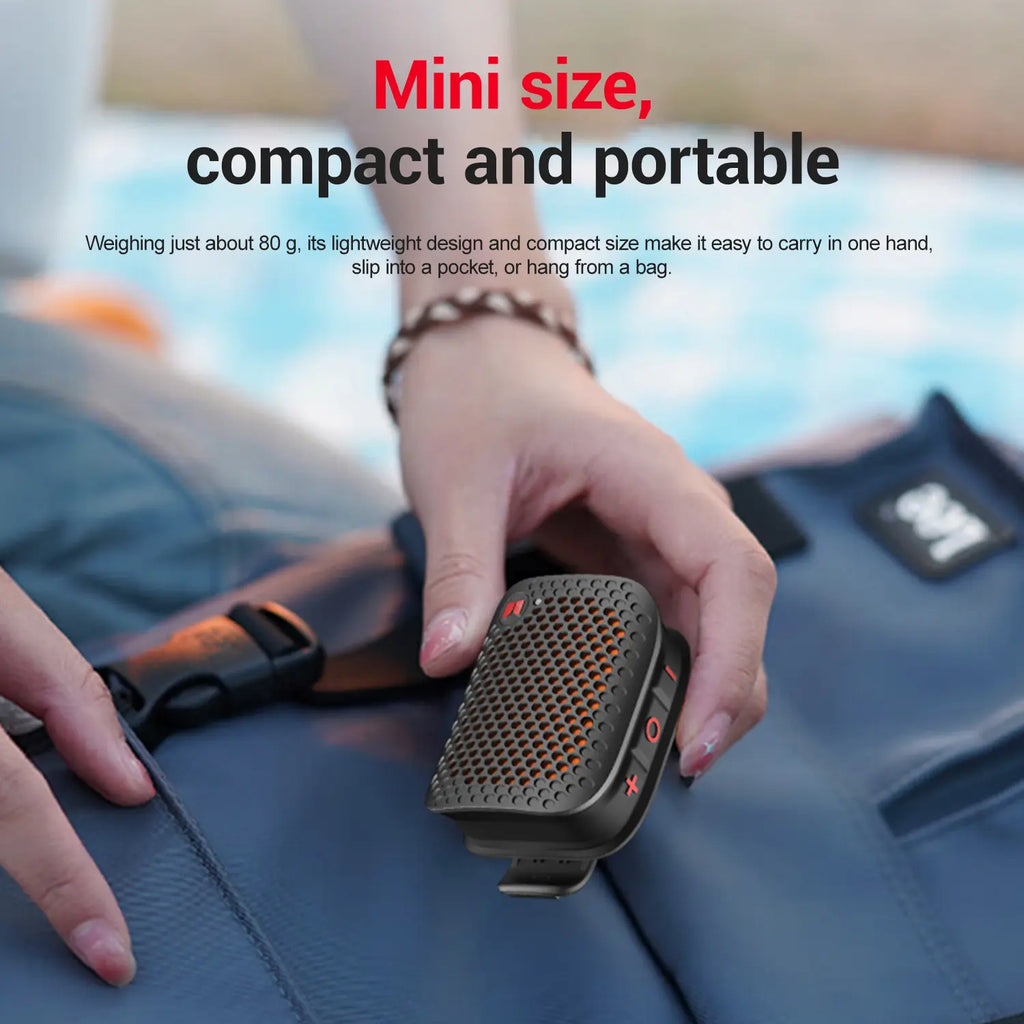 MONSTER M3 Portable Bluetooth Speaker, TWS Stereo Sound, IPX7 Waterproof, Magnetic Clip-On Wearable Speaker, Ultra-Portable 80g Wireless Speaker for Outdoor, Travel, Camping & Work - SummerWins - DealsForYouDays