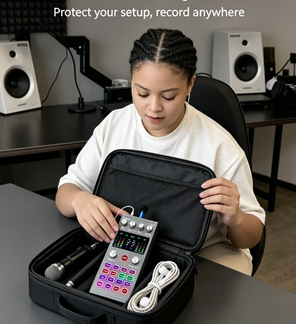 🎙️ Cash on Delivery 🎵 AT11 External USB Sound Card Kit – Live Streaming & Karaoke Set with Noise Reduction and Voice Effects for PC – Plug & Play – Free Shipping