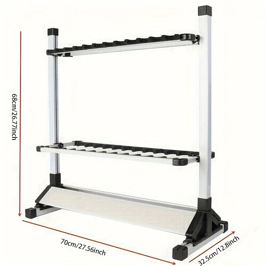 🎣 Cash on Delivery 🪝 Portable Aluminum Fishing Rod Rack – Holds Up to 24 Rods, Lightweight & Rust-Resistant, Space-Saving Organizer for Home & Outdoor Fishing Gear – Free Shipping
