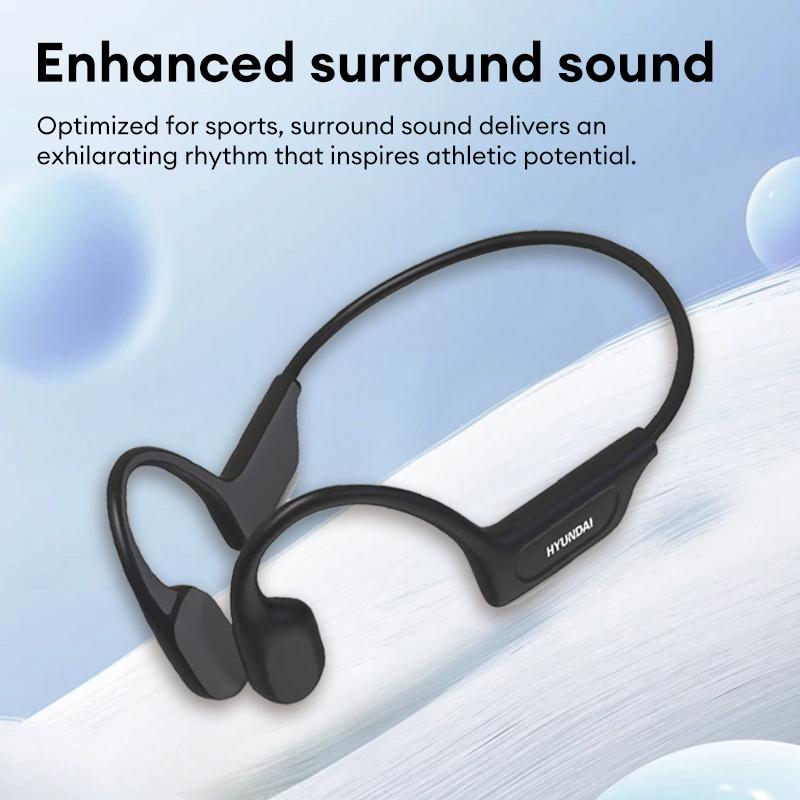 HYUNDAI G06 Bone Conduction Neckband Wireless Earphones with Bluetooth 5.4, Waterproof Sports Design, 360° Flexible Bending, Lightweight & Comfortable Fit, Long Battery Life, Wireless Headphones for Music, Calls & Sports, Compatible with Android & iOS