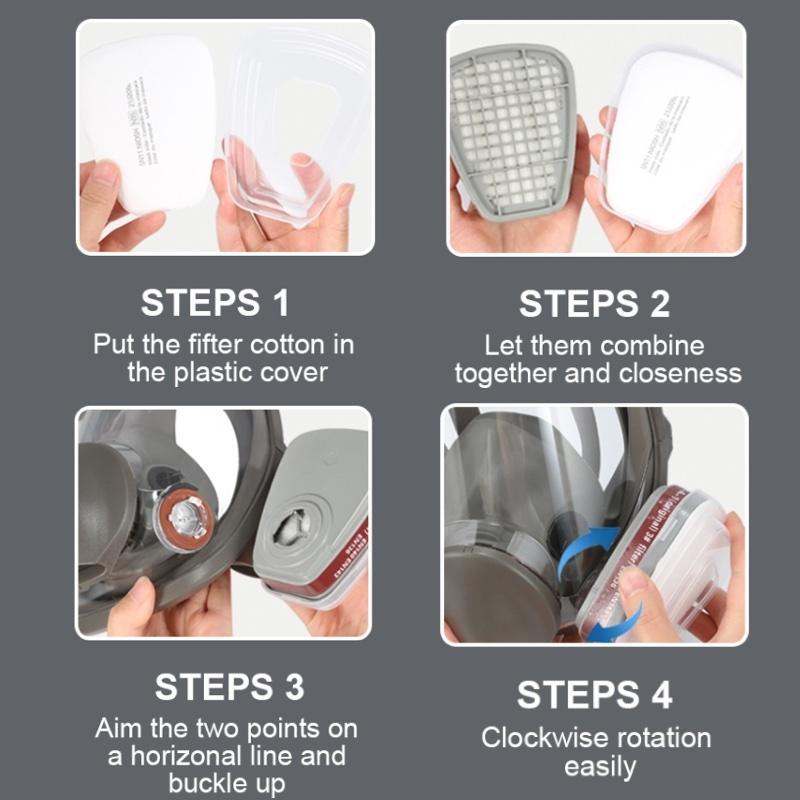 🛡️ Cash on Delivery 🏗️ Reusable Full Face Mask with Filter – 17-in-1 Dustproof & Gasproof Mask for Painting, Woodworking, Construction, Grinding, Chemical Work – Professional Safety Gear – Free Shipping
