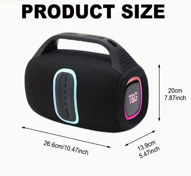 TG674 30W Portable Wireless Speaker with Handle – Subwoofer, IPX4 Waterproof, Dual Pairing, 3600mAh Battery, Booming Bass – Perfect for Outdoor & Parties