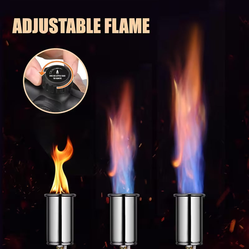 Propane Torch Gun – Adjustable Flame, Detachable for BBQ, Soldering & Camping（Gas not included）
