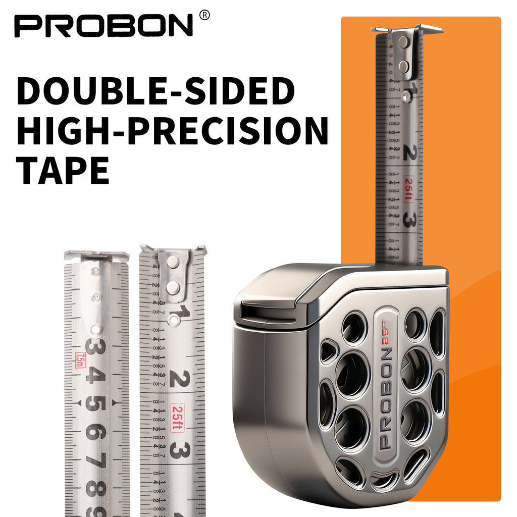 High-Quality Safety Brake Tape Measure – 7.5M Hollow Stainless Steel, Double-Sided Printing Metric & Imperial Scale, Anti-Drop Waterproof Wear-Resistant, Self-Locking