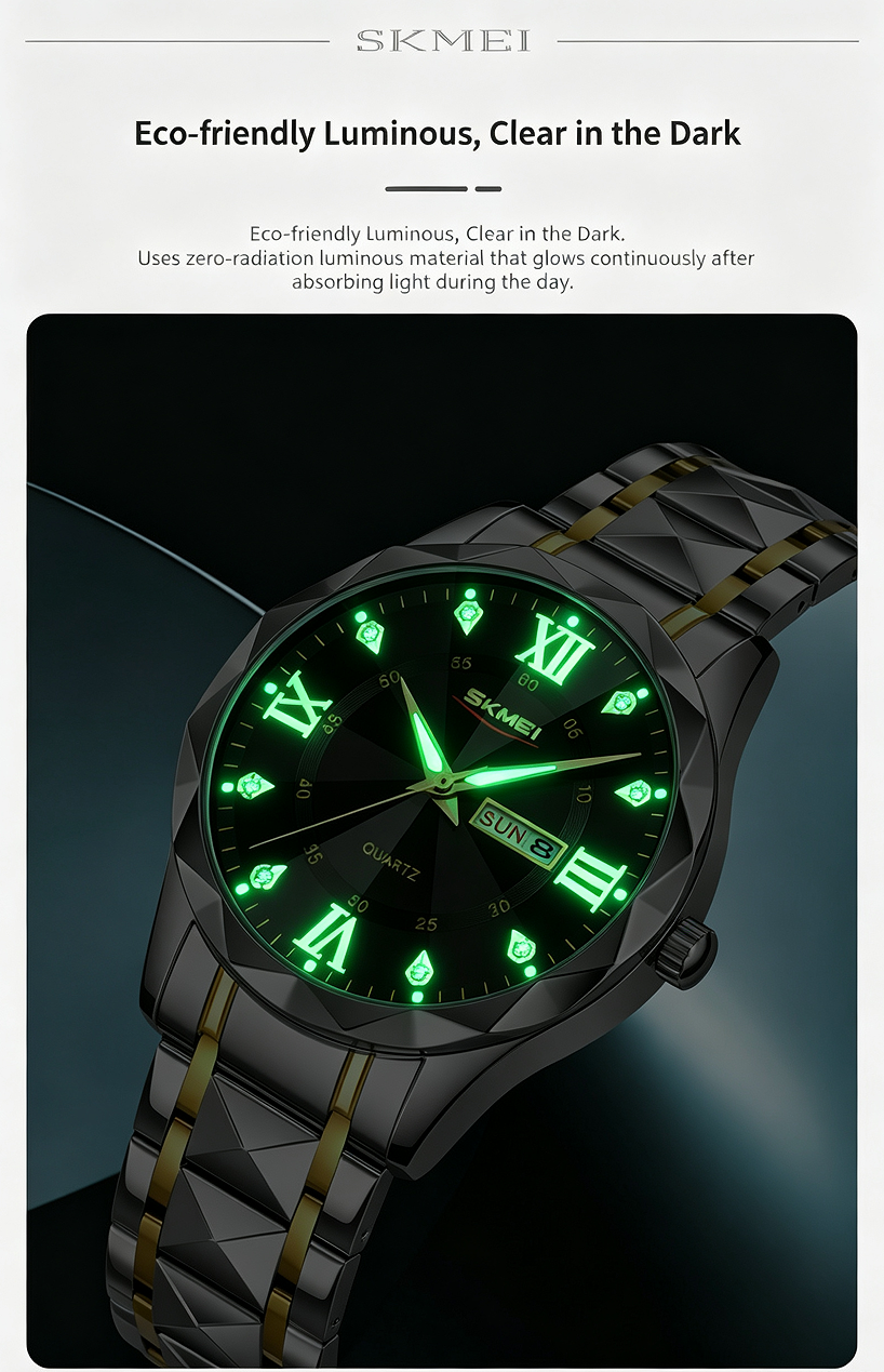 ⌚ Cash on Delivery 💑 SKMEI Fashion Couple Watch Set – Business Casual Waterproof Calendar Quartz Analog Wristwatch for Men & Women, Perfect for Office, Commute & Daily Wear – Gift Box Included – Free Shipping