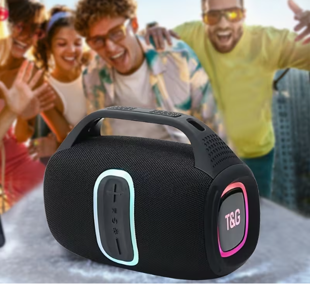 TG674 30W Portable Wireless Speaker with Handle – Subwoofer, IPX4 Waterproof, Dual Pairing, 3600mAh Battery, Booming Bass – Perfect for Outdoor & Parties