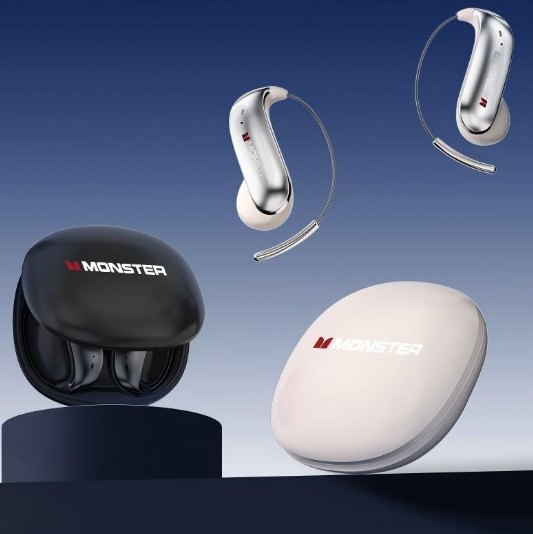 Monster Ear Buds - Bluetooth Headphones with Zero‑Gravity Titanium Ear‑Hook Design, Noise Isolation, 165H Playtime Wireless Earbuds Headset Bluetooth 6.0,Waterproof & Sweatproof, Ideal for Electronic Gifts for Men and Women - SummerWins - DealsForYouDays