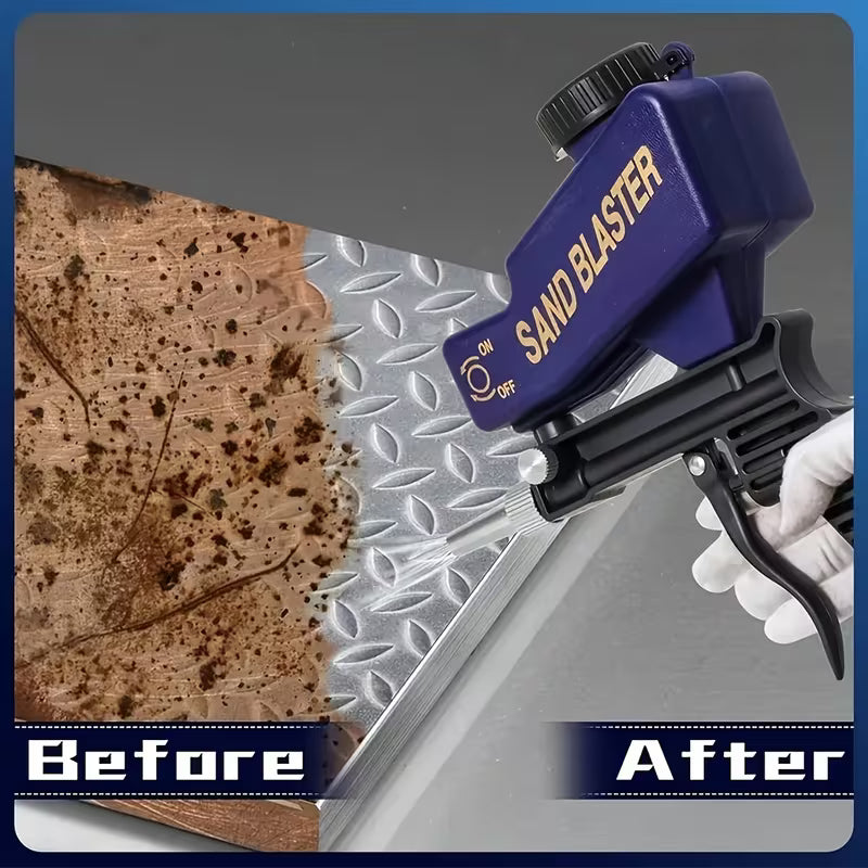 Portable Sand Blaster Gun – Ergonomic, Adjustable for Paint & Rust Removal