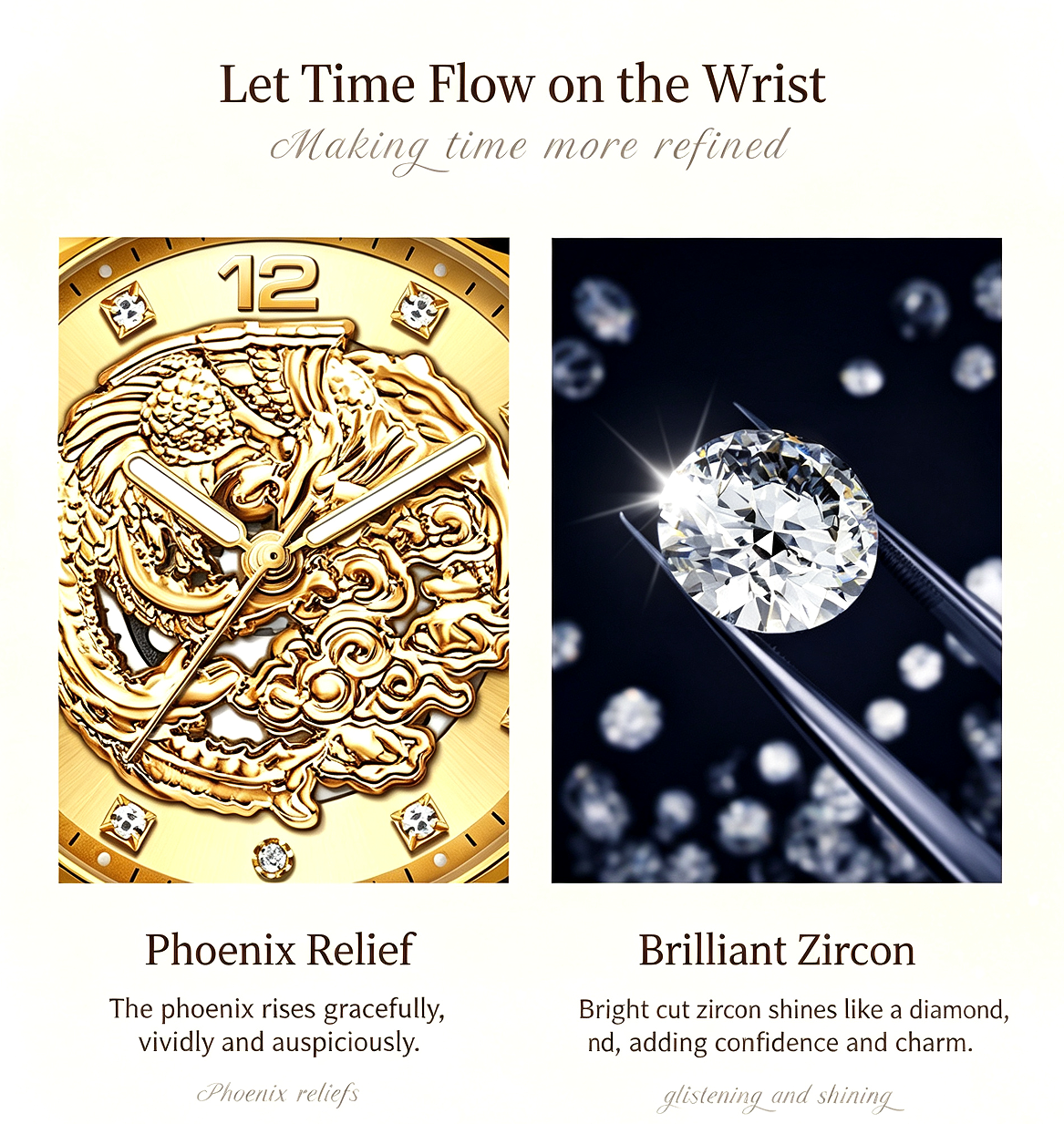 AIYISHI Couple Watch Set – Original Quartz Movement, 30M Waterproof, Luminous Display, Alloy Strap, Mineral Reinforced Glass, Butterfly Dual Push-Button Clasp – Perfect Gift for Couples