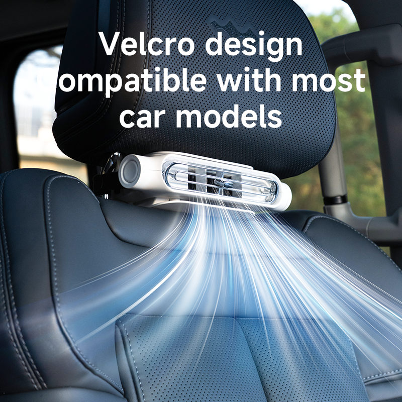 Portable Car Seat Fan – 3000mAh Rechargeable, 3-Speed Dual-Zone Cooling, Clip-On Vehicle Fan 🎵 Free Shipping & Cash on Delivery 📊