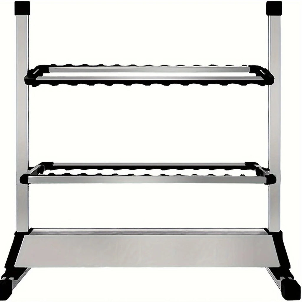 🎣 Cash on Delivery 🪝 Portable Aluminum Fishing Rod Rack – Holds Up to 24 Rods, Lightweight & Rust-Resistant, Space-Saving Organizer for Home & Outdoor Fishing Gear – Free Shipping
