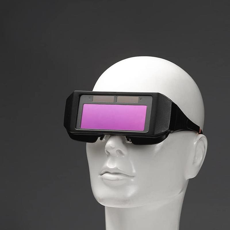 Pay on delivery 1PCS set of welding safety goggles with solar automatic dimming, equipped with 5 protective lenses