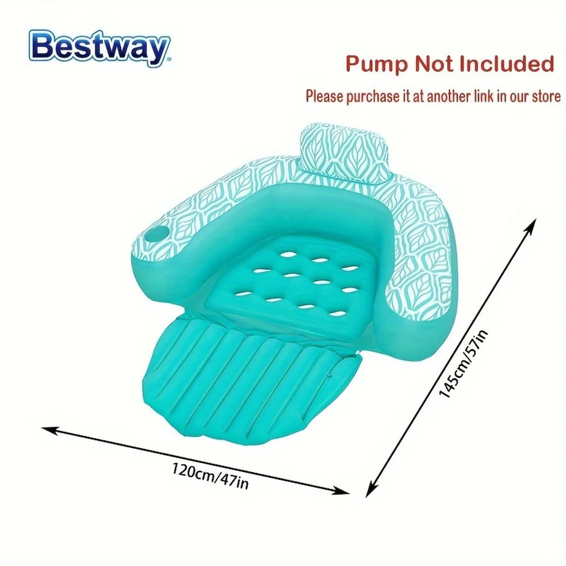 🏖️ Cash on Delivery 🍹 Portable Inflatable Pool Lounge Chair with Backrest & Cup Holder – Durable PVC for Summer Parties & Water Fun – Free Shipping