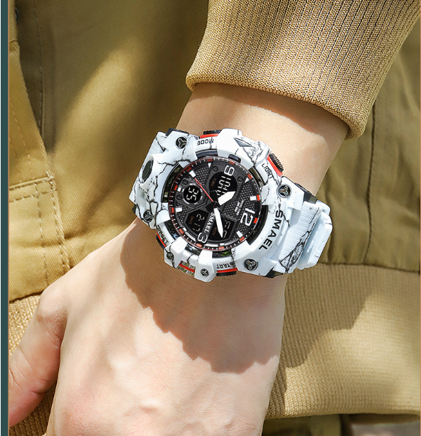 Men's Digital-Analog Quartz Watch with Date Display ¨C Fashion Sports, Waterproof, Luminous, Multifunctional
