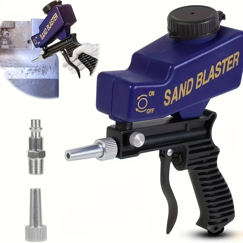 Portable Sand Blaster Gun – Ergonomic, Adjustable for Paint & Rust Removal