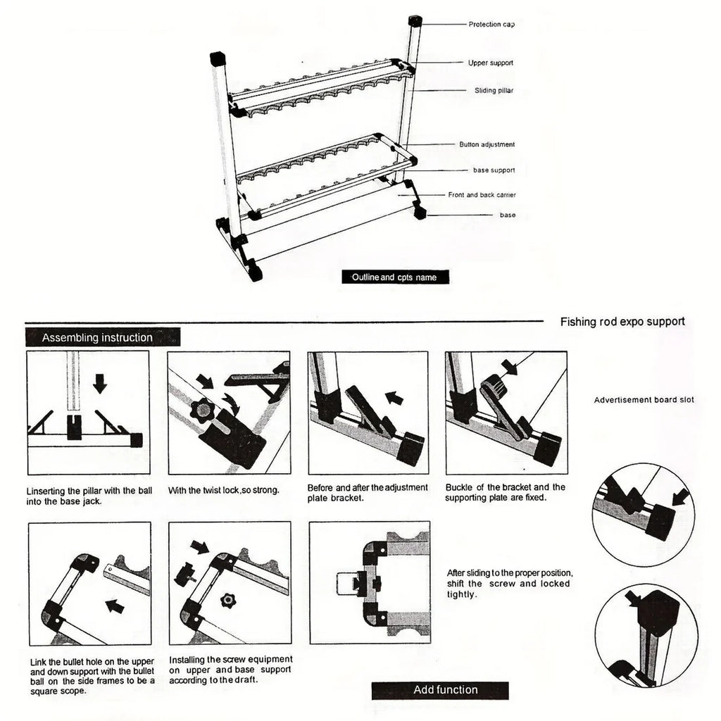 🎣 Cash on Delivery 🪝 Portable Aluminum Fishing Rod Rack – Holds Up to 24 Rods, Lightweight & Rust-Resistant, Space-Saving Organizer for Home & Outdoor Fishing Gear – Free Shipping