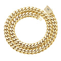 14K Gold-Plated Cuban Necklace & Bracelet Set - 14mm Miami Hip-Hop Couples Jewelry 🎵 Free Shipping & Cash on Delivery 📊