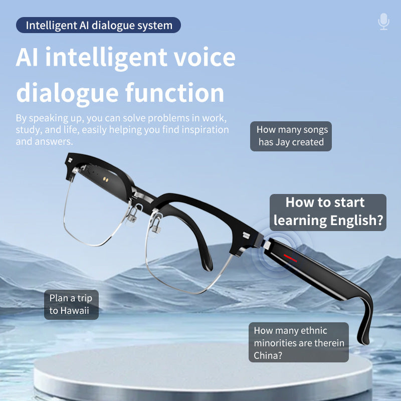 Smart Bluetooth Glasses – Make/Answer Calls, Wireless Music Playback, UV Sun Protection & AI Translation – Touch Control Open‑Ear Headphones – Ideal for Outdoor Sports & Travel