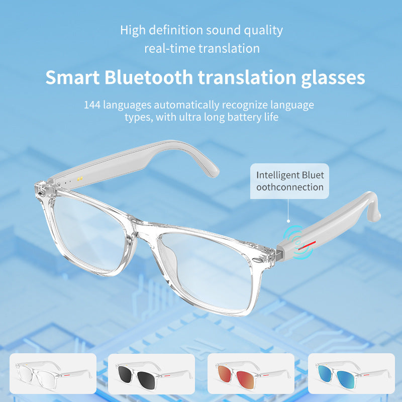 Smart Bluetooth Glasses – Make/Answer Calls, Wireless Music Playback, UV Sun Protection & AI Translation – Touch Control Open‑Ear Headphones – Ideal for Outdoor Sports & Travel