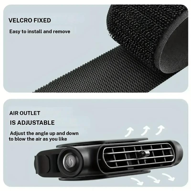 Portable Car Seat Fan – 3000mAh Rechargeable, 3-Speed Dual-Zone Cooling, Clip-On Vehicle Fan 🎵 Free Shipping & Cash on Delivery 📊