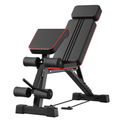 Foldable Weight Bench, 400lbs Weight Capacity , Weight Plate Not Included, Workout Bench Press for Home Gym, Banco Para Hacer Ejercicio Incline Decline Sit up Workout Equipment, Leg Extension and Preacher Pad for Full Body Strength Training