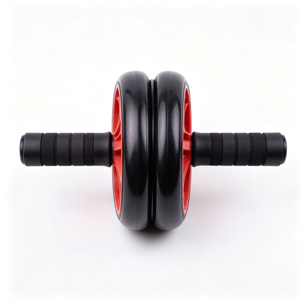 7-Piece Complete Abdominal Workout Equipment Set, including push-up stands, ab roller, mini mat, resistance bands, skipping rope and hand gripper - Strengthen core, build muscle and burn fat
